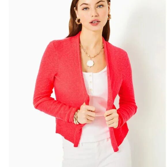 NWT Lilly Pulitzer Faretta Cardigan - Mizner Red, Size XL - Picture 1 of 7